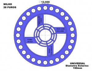 Disco de semente de Milho com 28 furos - furos de 12,5mm - f<b>...</b>