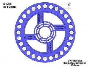 Disco de semente de Milho com 28 furos - furos de 13mm - fur<b>...</b>